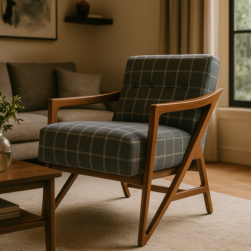 Nordic Teak Lounge Chair - Noir