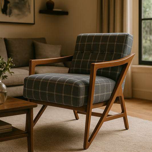 Nordic Teak Lounge Chair - Noir