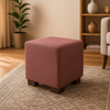 Coral Cube Ottoman