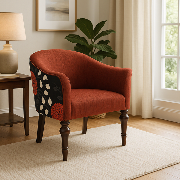 Blossom Curve Chair - Burgundy