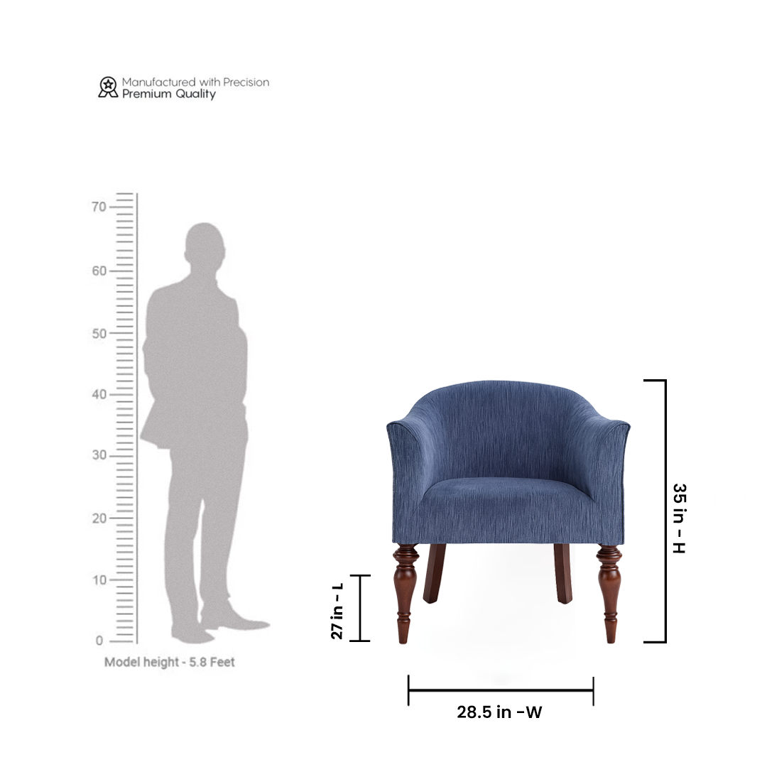 Blossom Curve Chair - Navy