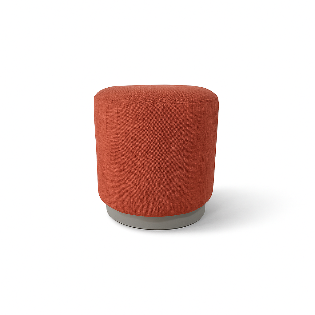 Terracotta Round Puffy Stool