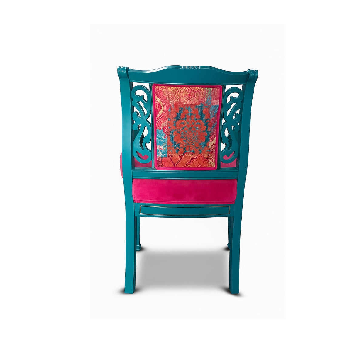 Regal Ornate Lounge Chair Torquoise