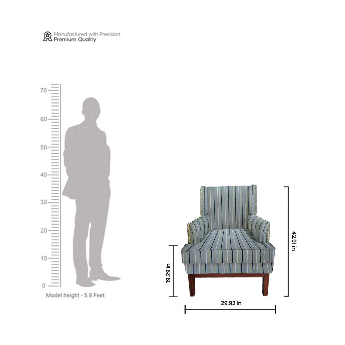 Grace Accent Chair - Azure