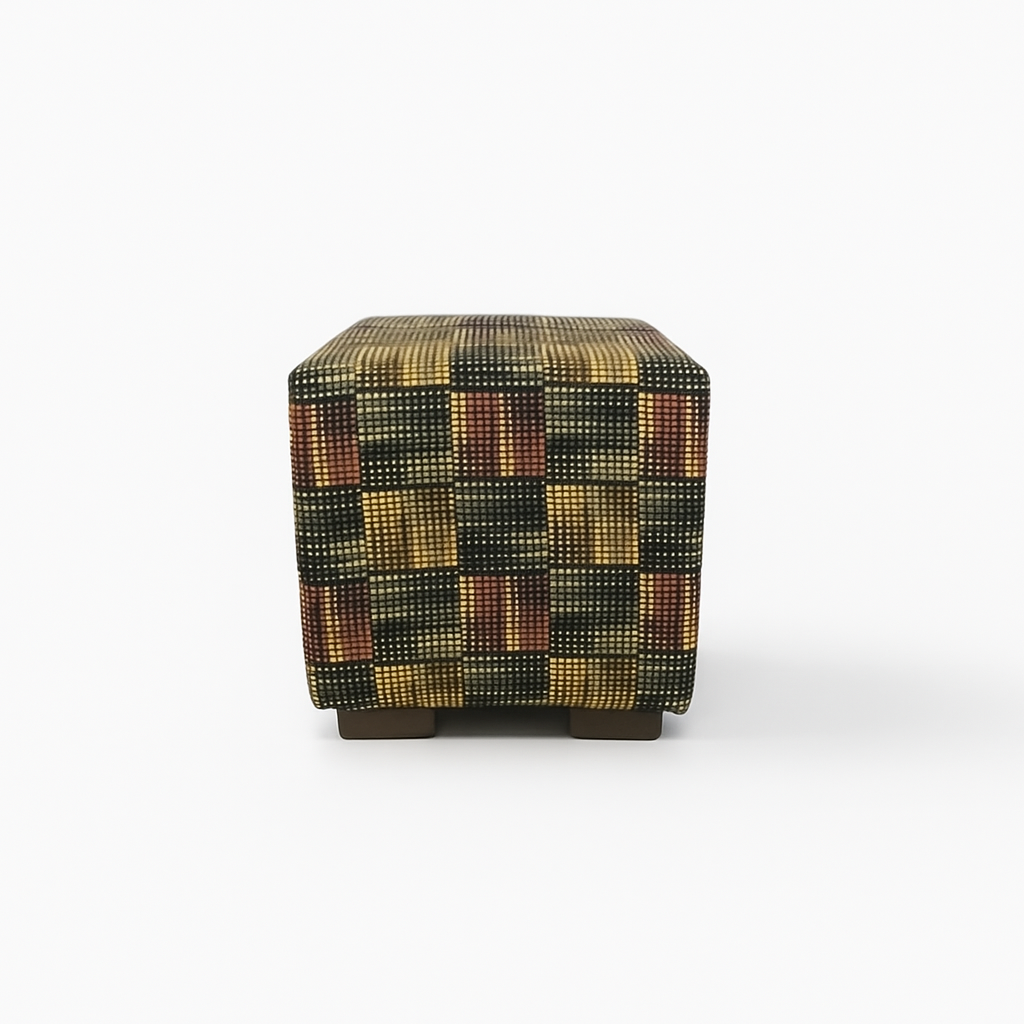 Mosaic Cube Puffy Stool