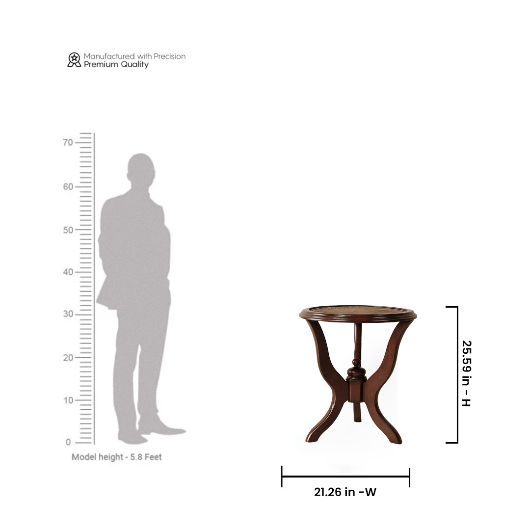 Orchid Walnut Cane Table