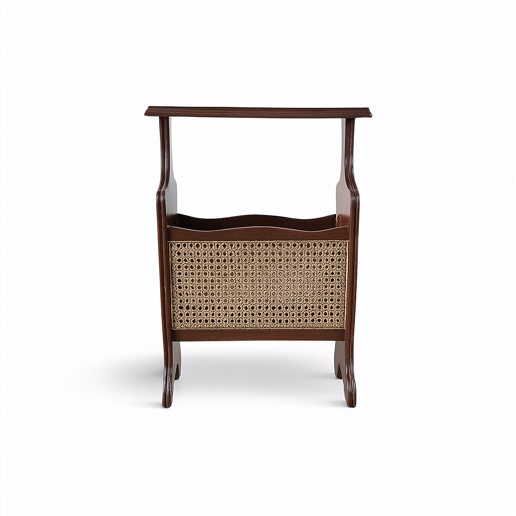 Vintage Weave Magazine Table