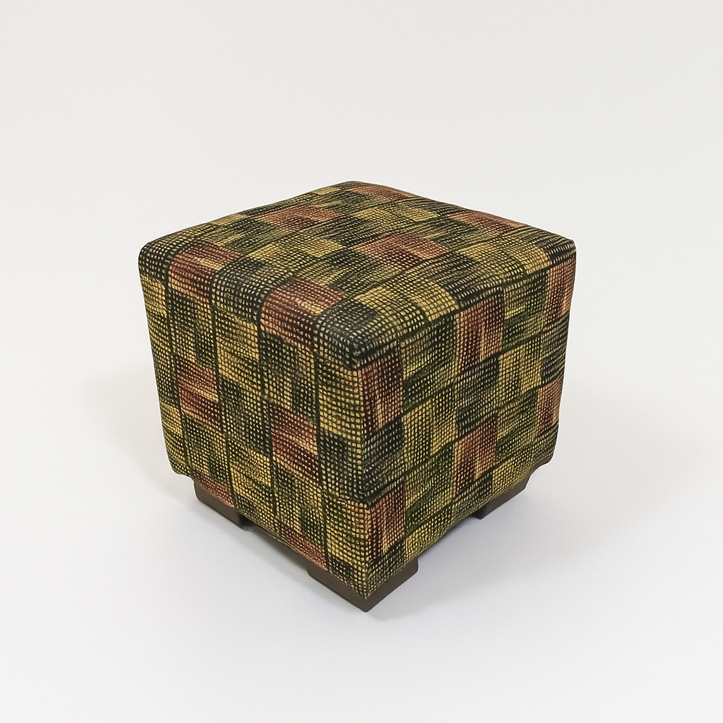 Mosaic Cube Puffy Stool
