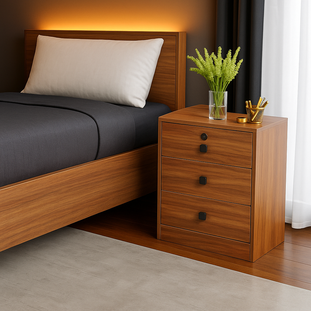 Mahogany Mod Side Table