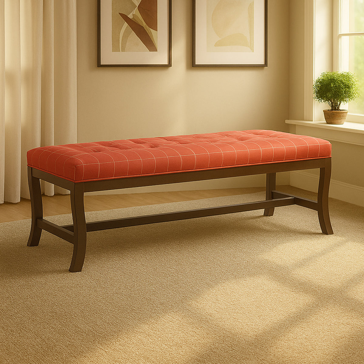 Grid Bench Coral Grid Bench