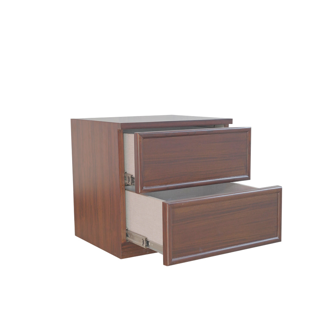 Mahogany Velvet Side Table