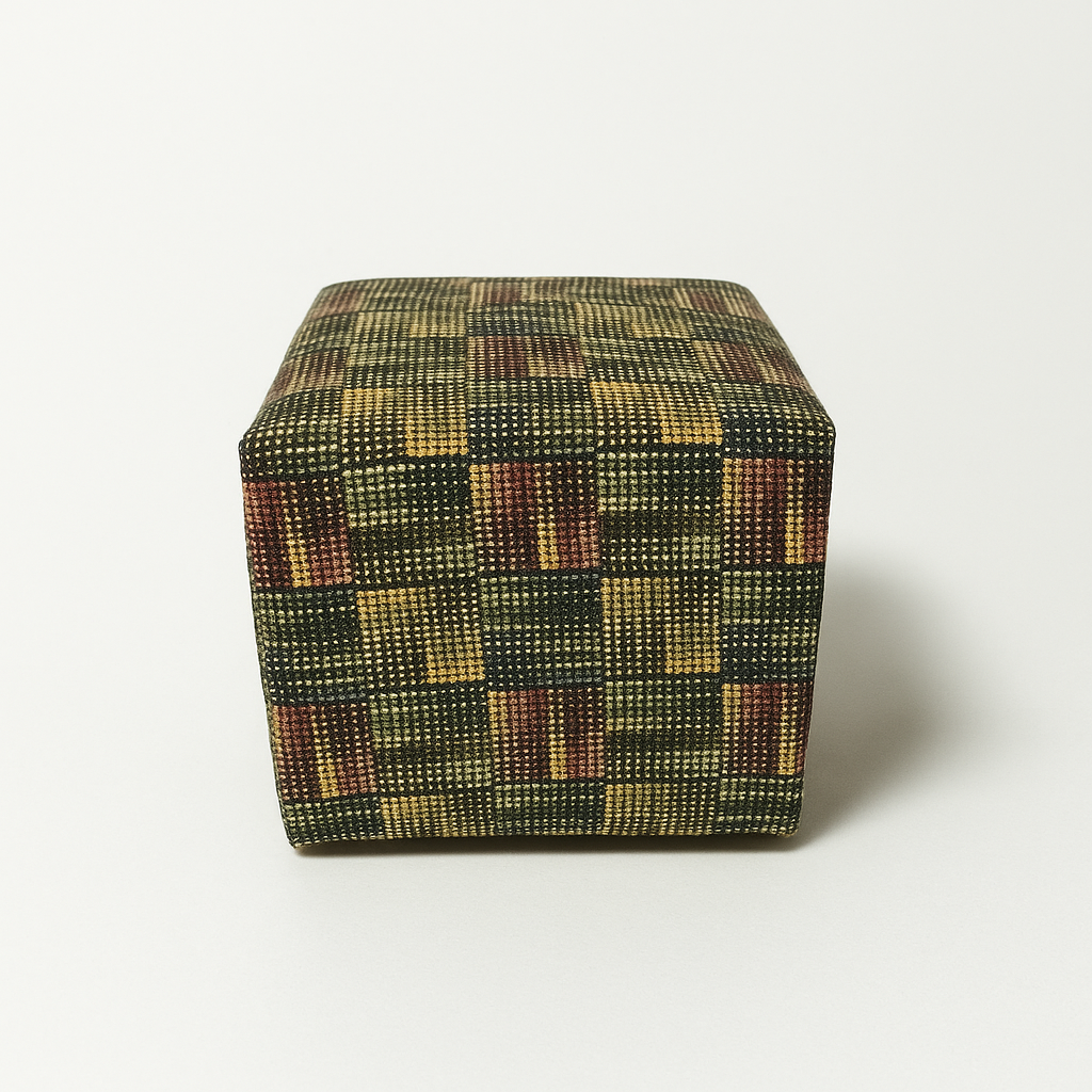 Mosaic Cube Puffy Stool