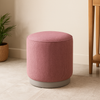 Blush Round Puffy Stool