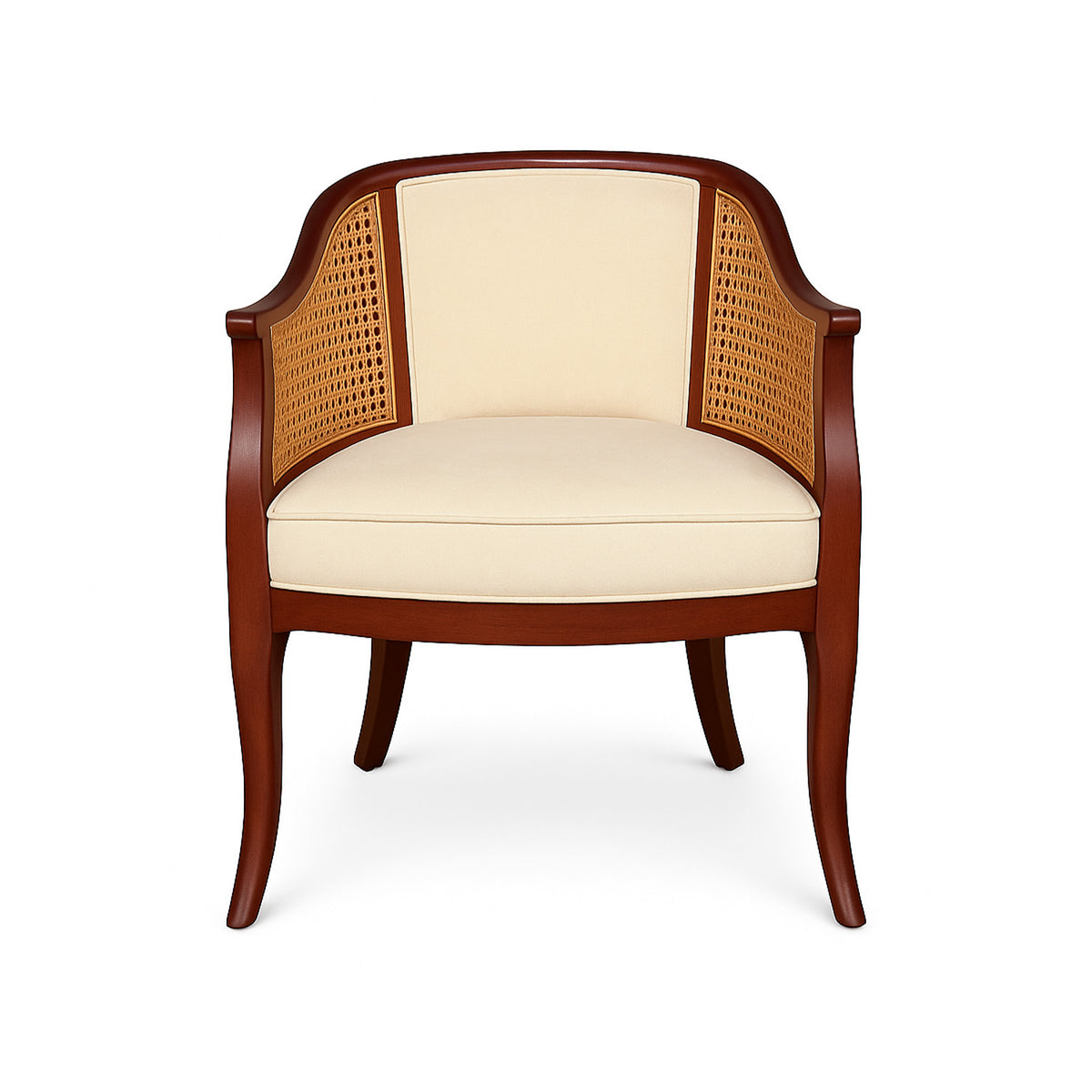 Rattan Lounge Chair - White