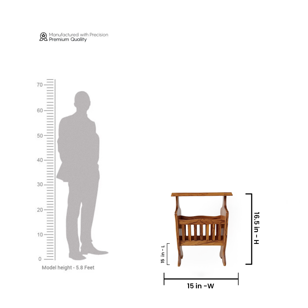 Willow Teak Magazine Side Table