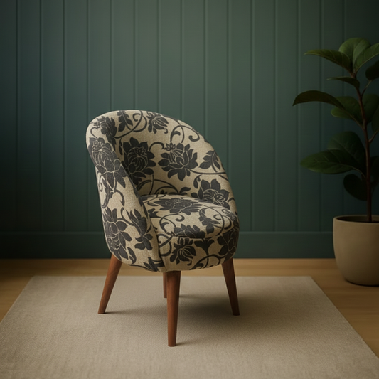 Shadow Bloom Barrel Chair