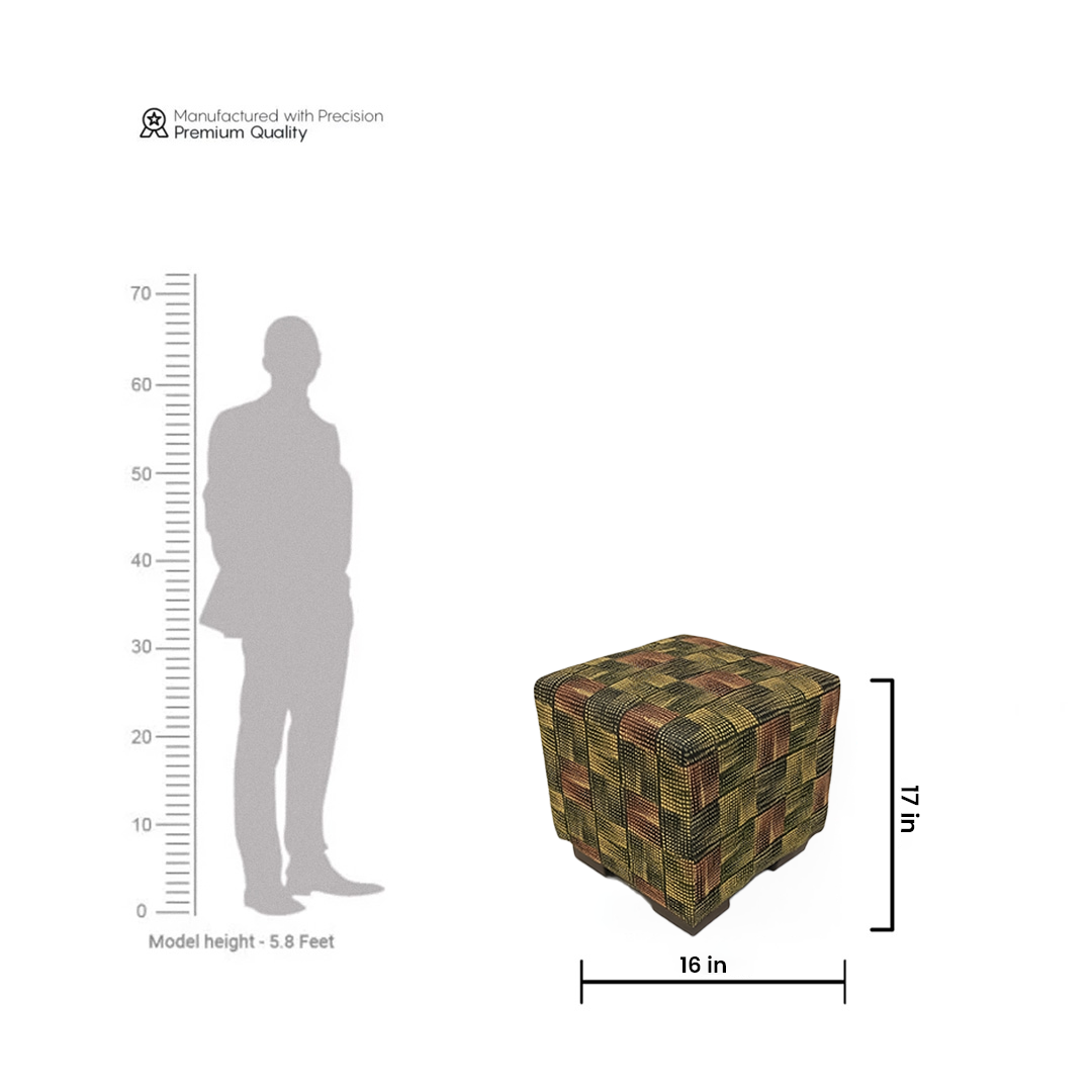 Mosaic Cube Puffy Stool
