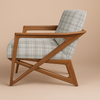 Nordic Teak Lounge Chair - Slate
