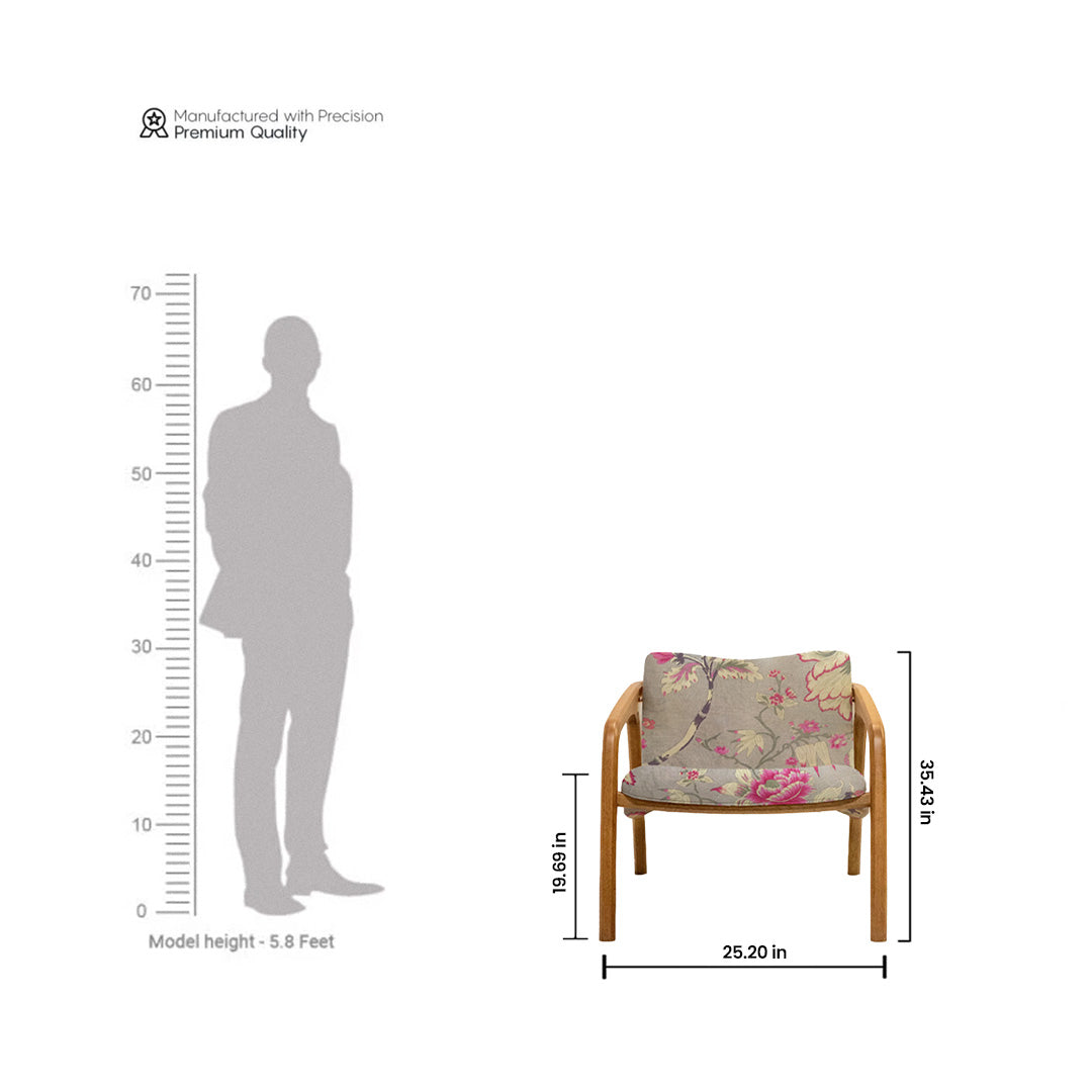 Curve Lounge Chair - Floral