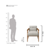 Nordic Teak Lounge Chair - Slate