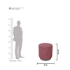 Blush Round Puffy Stool
