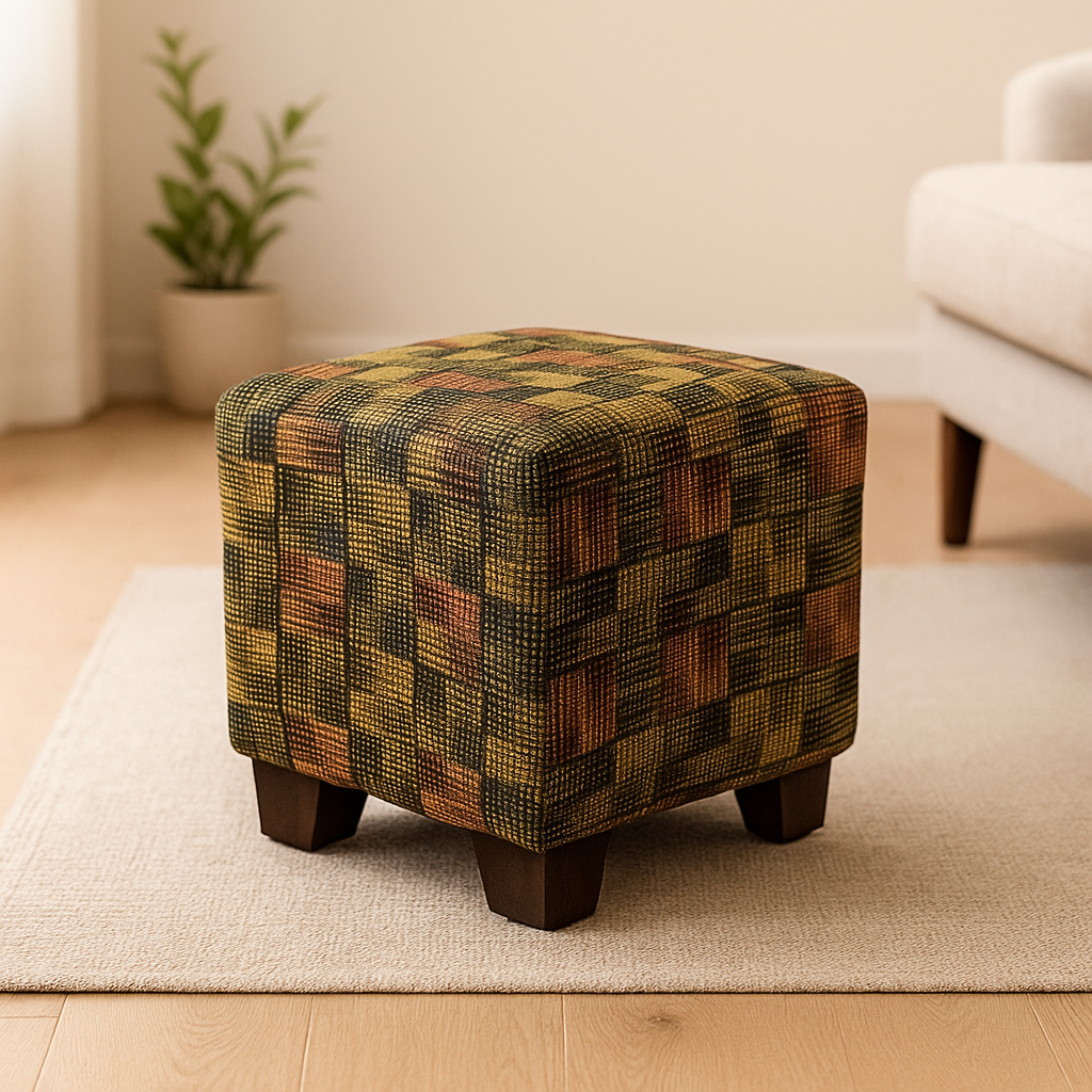 Mosaic Cube Puffy Stool