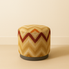 Saffron Chevron Puffy Stool