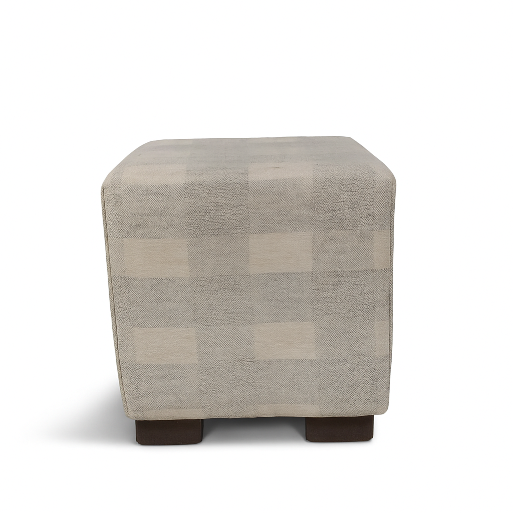 Mist Check Ottoman