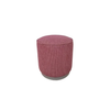 Blush Round Puffy Stool