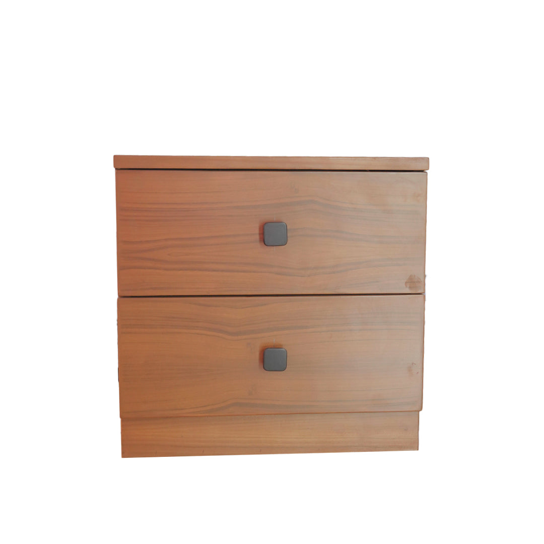 Walnut Velvet Side Table