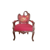 Regal Fleur Armchair - Crimson Majesty