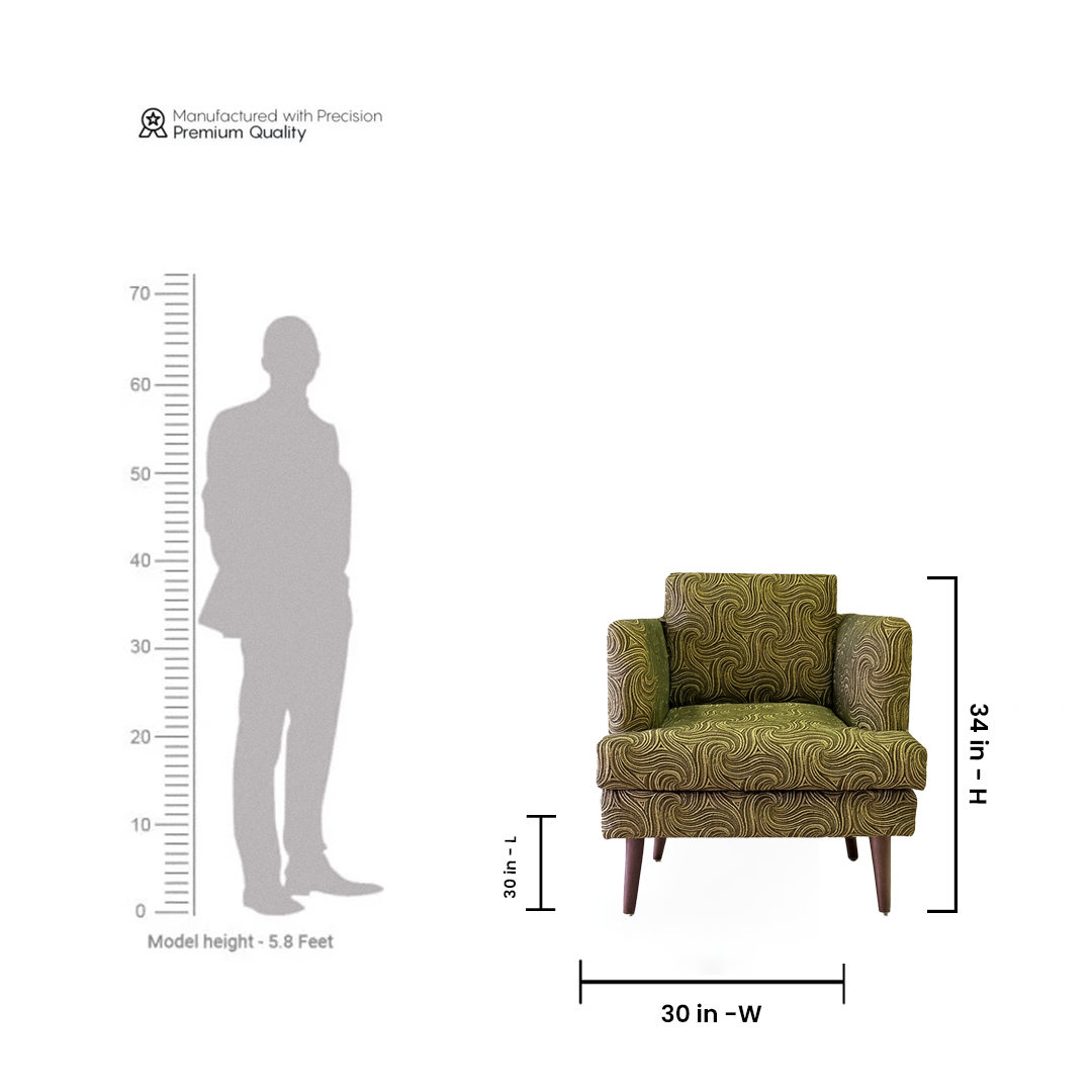 Teak Lounge Chair - Moss