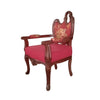Regal Fleur Armchair - Crimson Majesty