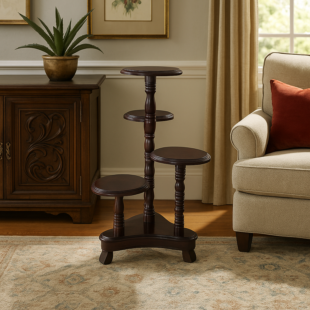 Pure Table Stand Teak Planter Stand Table