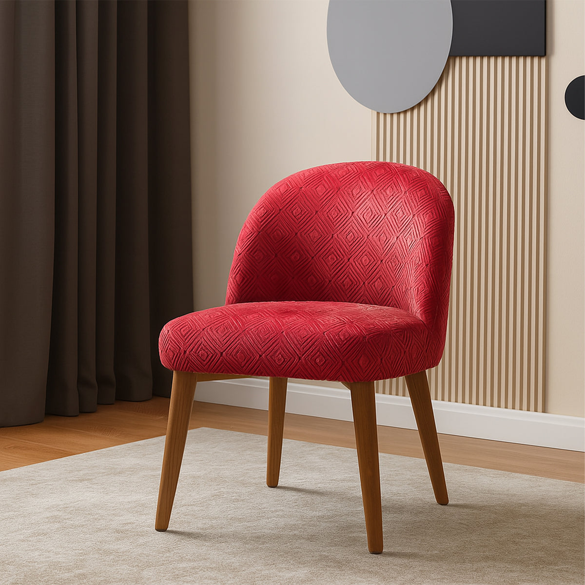 Velvet Chair - Garnet