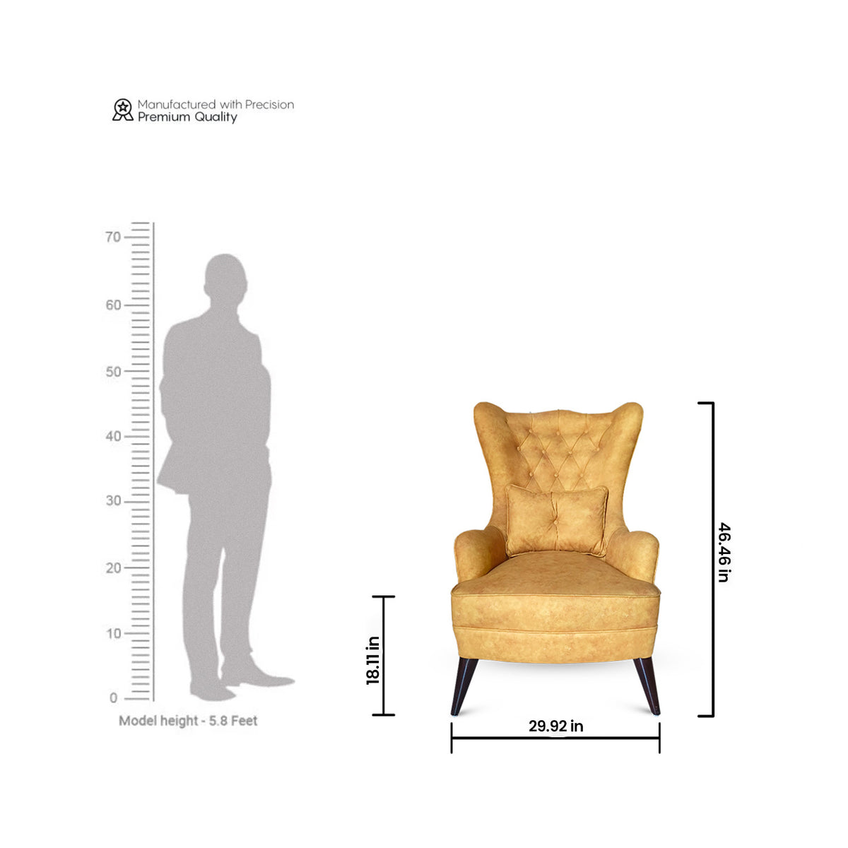 Regal Wingback Lounge Chair