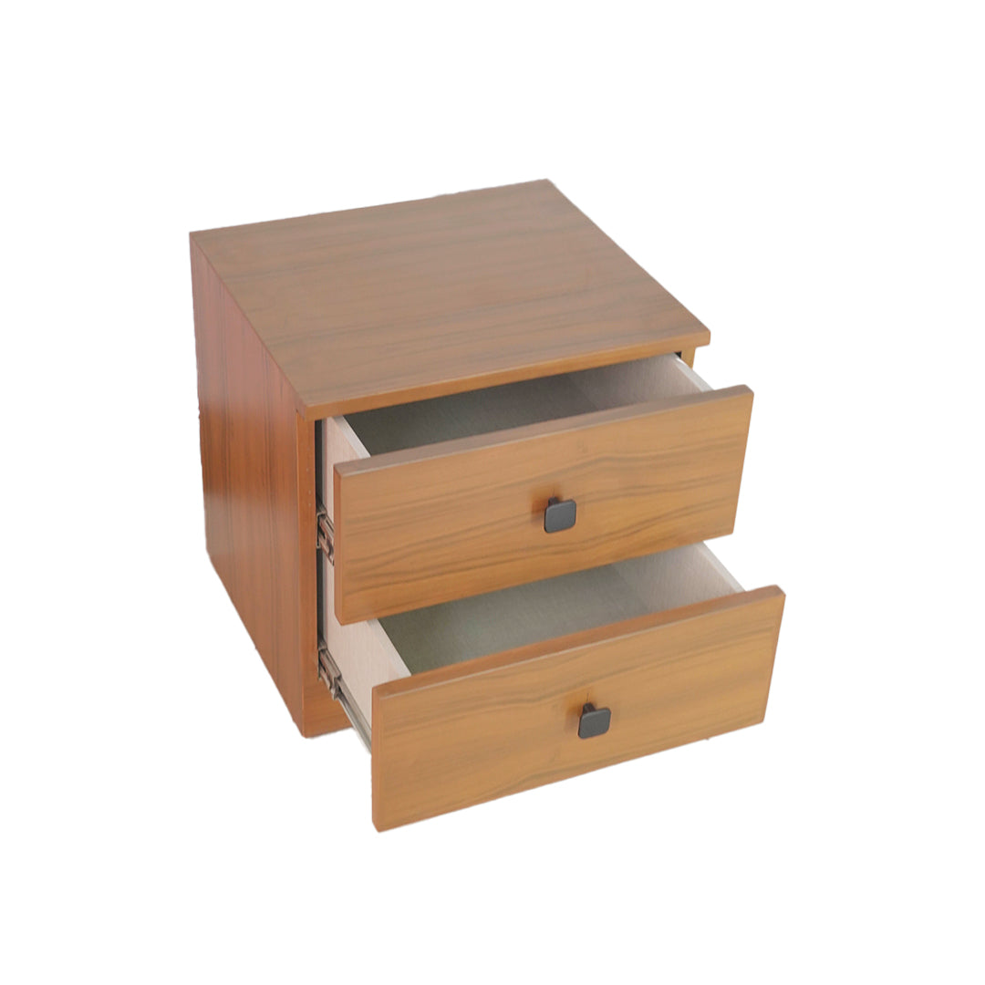 Walnut Velvet Side Table