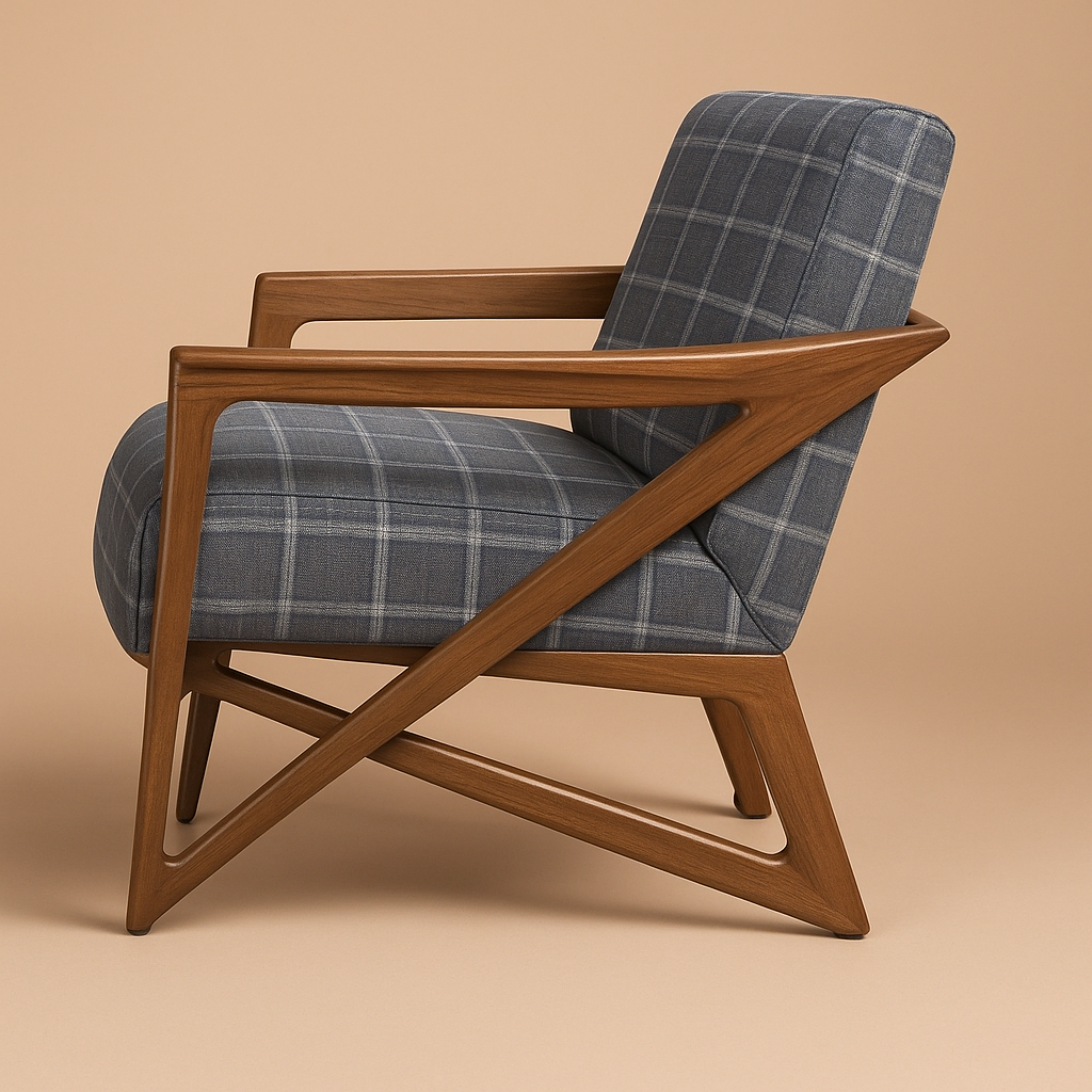 Nordic Teak Lounge Chair - Noir