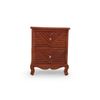 Chevron Teak Bedside Table