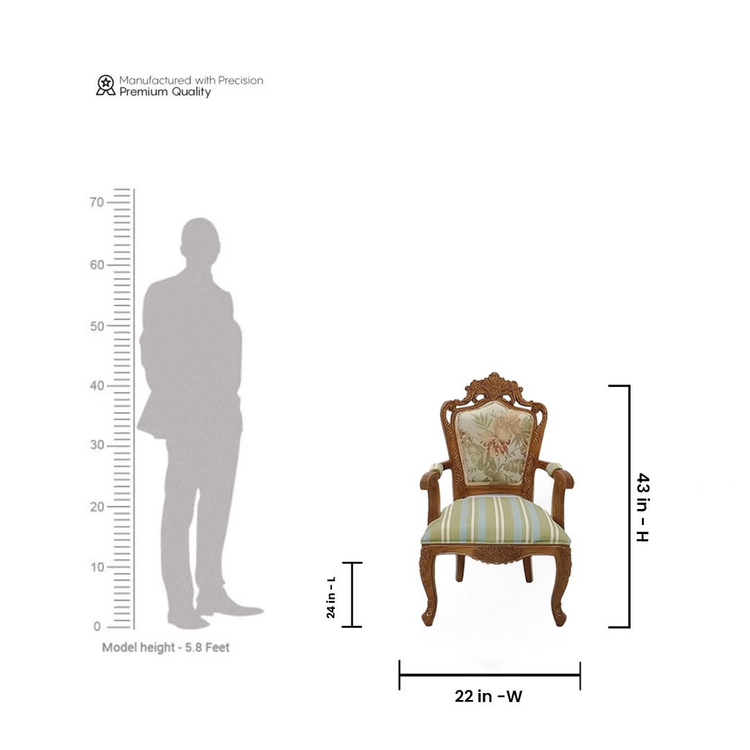 Heritage Floral Royale Teak Armchair