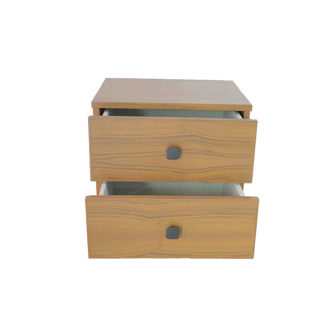 Walnut Velvet Side Table