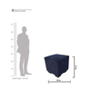 Midnight Cube Ottoman