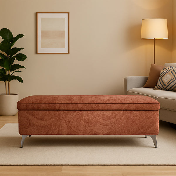 Ottoman Bench - Crimson