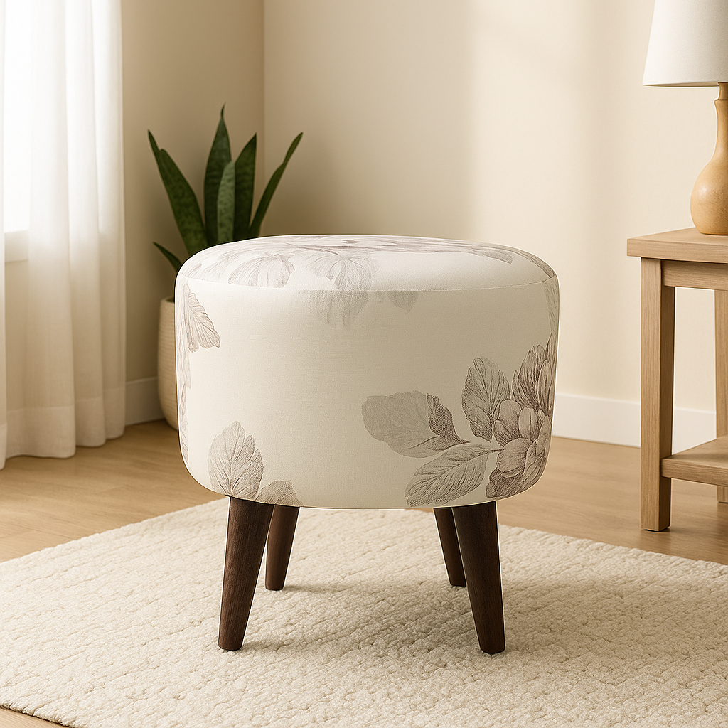 Ivory Bloom Foot Stool
