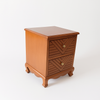 Chevron Teak Bedside Table