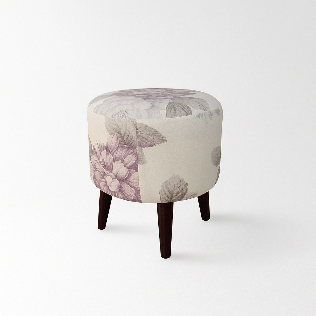 Ivory Bloom Foot Stool
