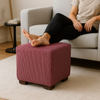 Coral Cube Ottoman