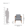 Nordic Teak Lounge Chair - Denim