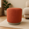 Terracotta Round Puffy Stool