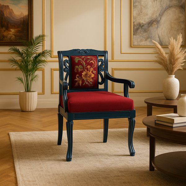 Regal Ornate Chair Teal